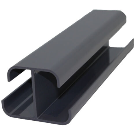 MCCOVER Palo di recinzione multifunzionale in alluminio - Colore - Grigio antracite RAL 7015, Spessore - 6,82 cm, Larghezza - 5 cm, Lunghezza - 232 cm