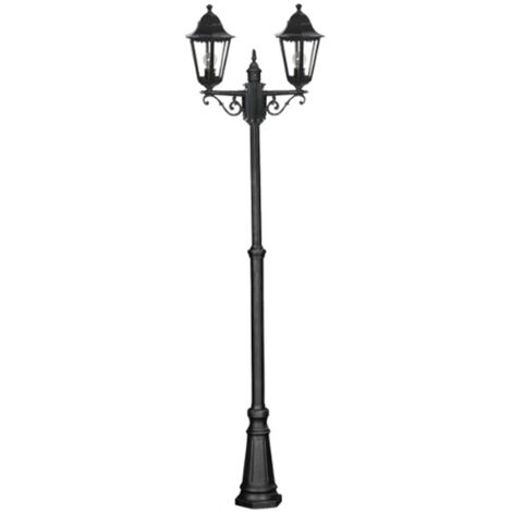 Palo Esterno Sawyer Alluminio Nero 2 Luci E27 Ip44