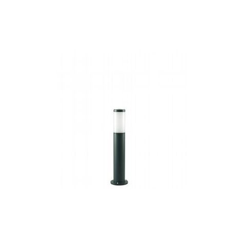 Palo in Alluminio Pressofuso con Diffusore Opalino - Altezza 180mm, Diametro 60mm, IP43 nero
