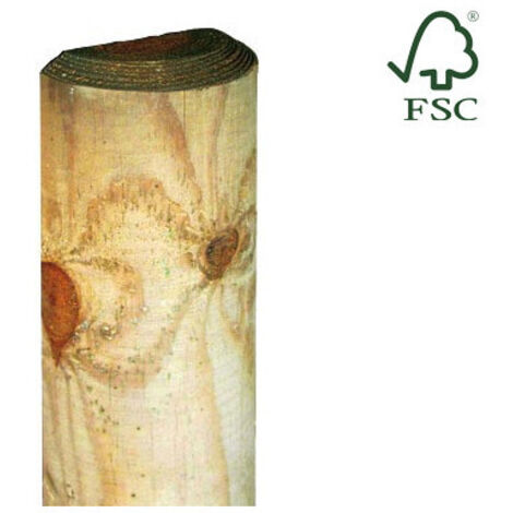 Palo mezzo tondo in legno impregnato 8x300 cm – Ideale per recinzioni decorative e sostegni da giardino – Lasa