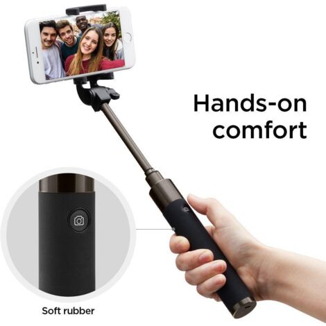 Palo selfie telescópico de alta calidad 18-77cm negro