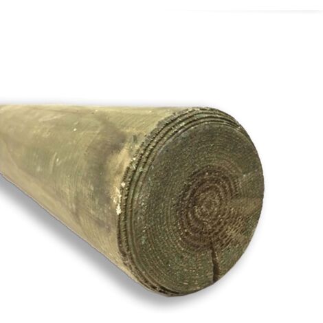 Palo Tondo In Legno Trattato &Oslash; 8 Cm X Altezza 100 Cm - Senza Punta, Per Recinzioni, Staccionate E Steccati