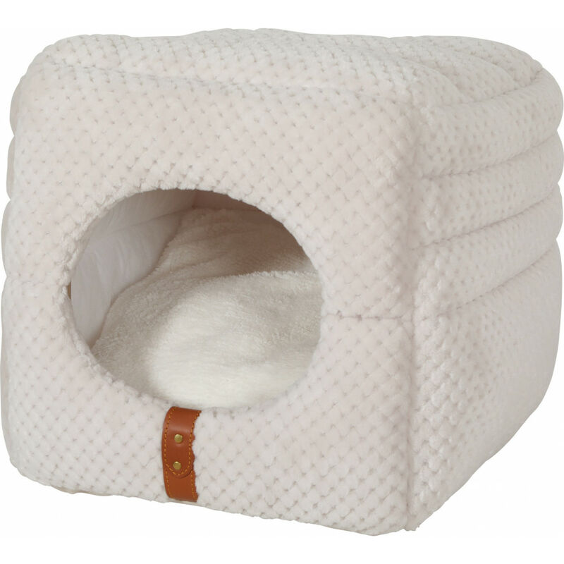 

Animallparadise - PALOMA cubo 2 en 1 para gatos. color beige. 35 x 35 x 35 cm .