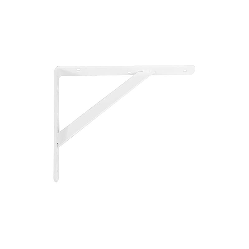 Image of Staffa per mensole a muro Supporti per Mensole Reggimensola Staffe per mensole in Acciaio Supporto Scaffale Colore: Bianco Dimensioni: 250 x 200 Peso