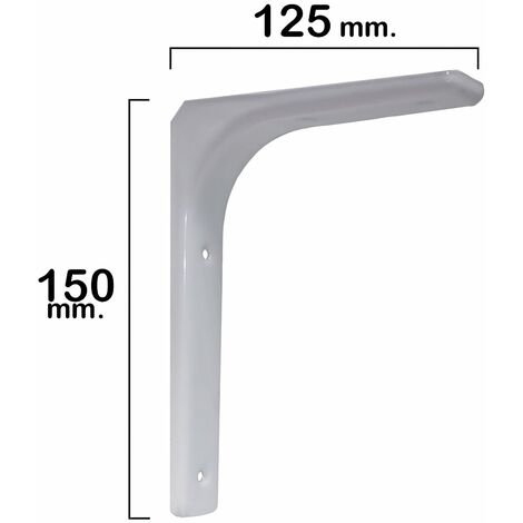 Palomilla Reforzada Blanca 150x125 mm.