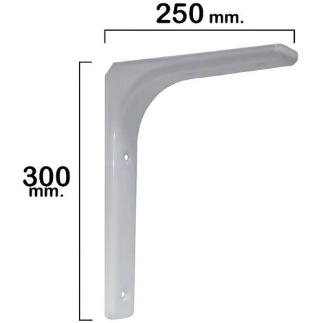 Palomilla Reforzada Blanca   300x250 mm.