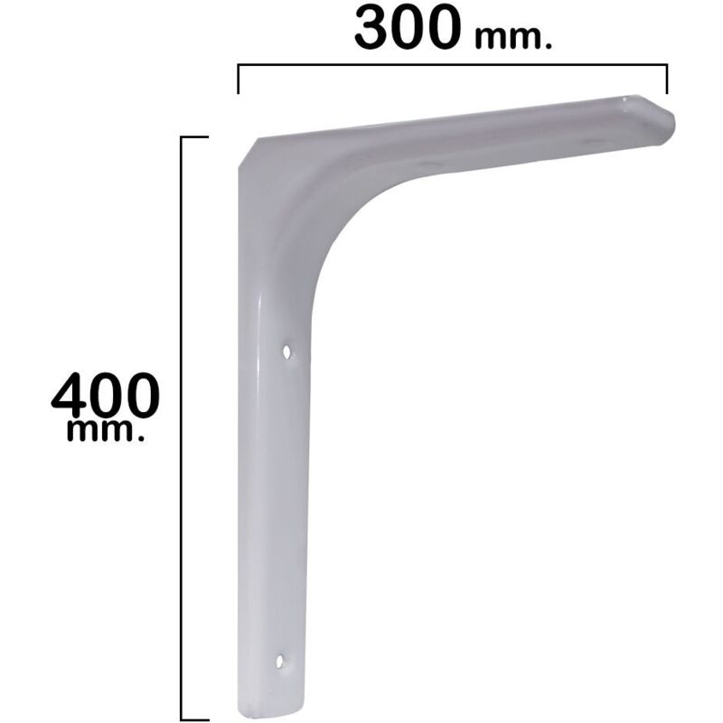 

Palomilla reforzada blanca 400x300 mm.