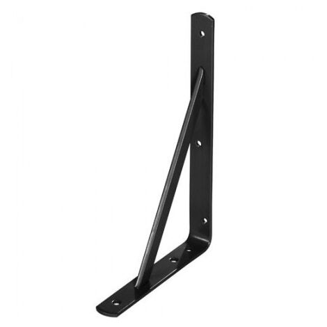 Palomilla wolfpack con refuerzo negra 500x330 mm.