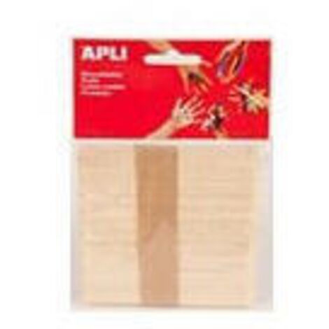 Palos polo jumbo de madera en color natural de tamaño 150 x 18 mm. Cada bolsa contiene 40 palos polo. Palos polo de gran resistencia, fáciles de pegar
