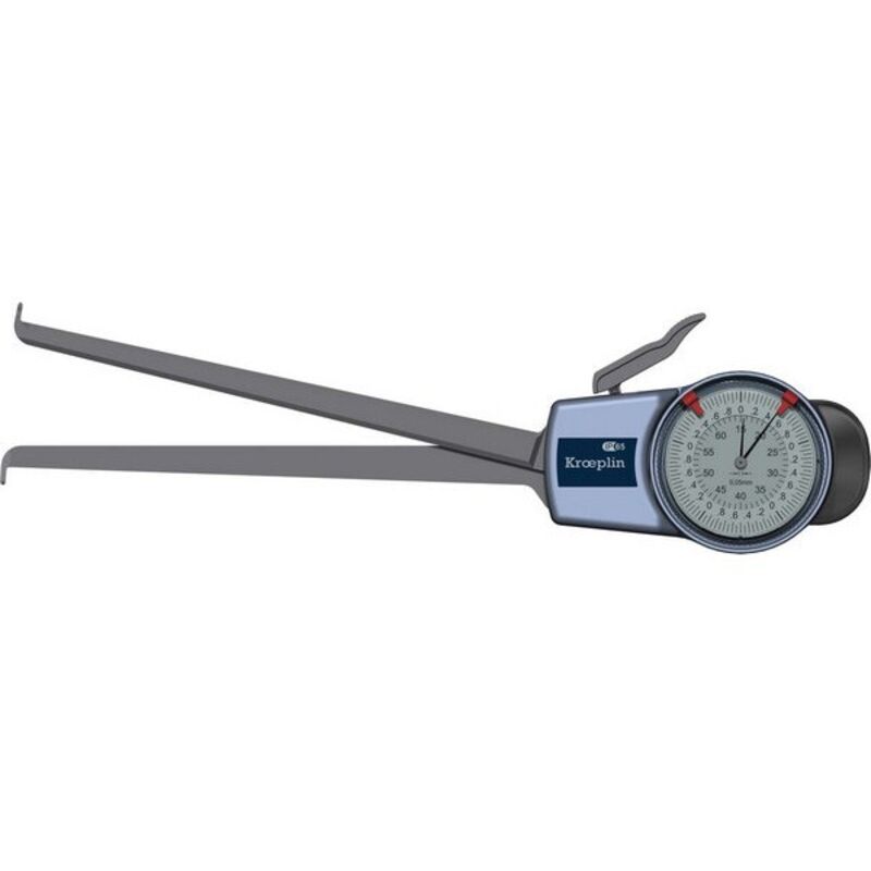 Kroeplin - Palpeur d'intérieur rapide Intertest, mécanisme d'entraînement à amortissement, poignée réglable, Domaine d'utilisation : 70-120 mm, Plage