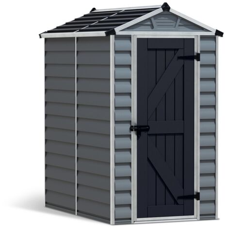 Palram – Abri de jardin résine 1,9 m² gris – Panneaux en polycarbonate résistant aux chocs – Cadre en aluminium – 703702