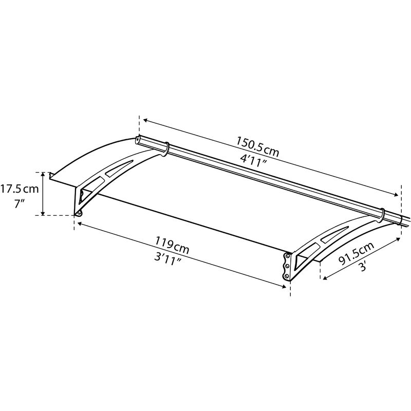 Palram Aquila 1500 Door Canopy 701089