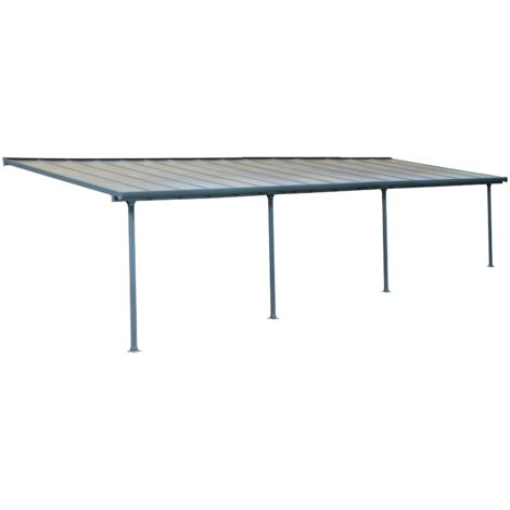 Palram - Canopia abri de terrasse aluminium Feria  Anthracite  295x1035x305 cm