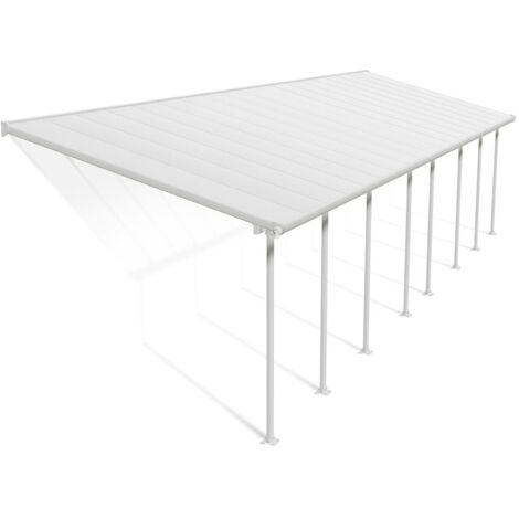Palram - Canopia abri de terrasse aluminium Feria  Blanc  295x1035x305 cm