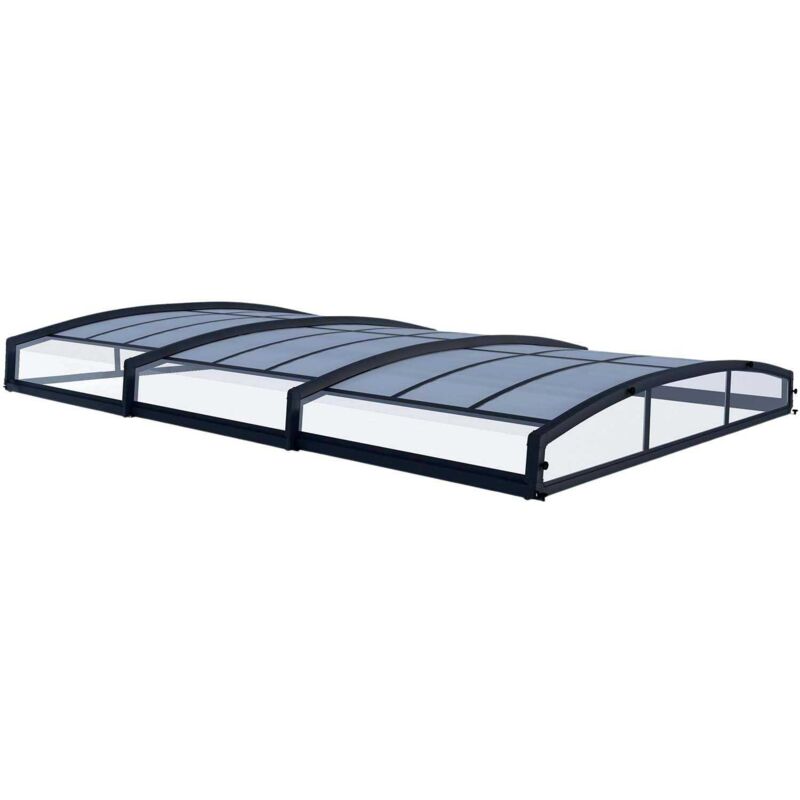 Palram-canopia - Abri piscine téléscopique en aluminium et polycarbonate Majorca 6.7 x 4.5 m