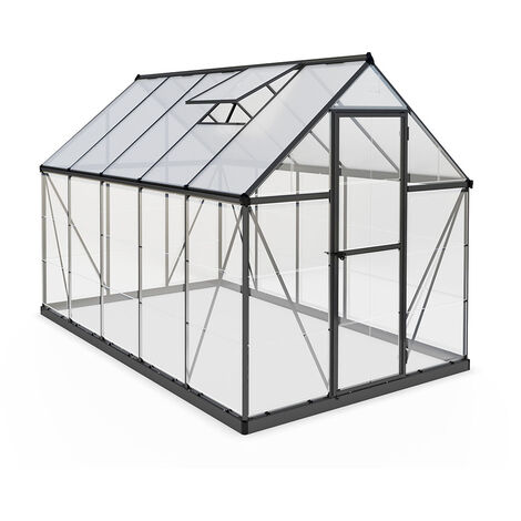 Palram - Canopia Aluminium Gewächshaus Hybrid 610 Grau 306x185x208 cm
