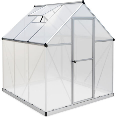 Palram - Canopia Aluminium Gewächshaus Mythos 6x6 Silber 186x185x208 cm