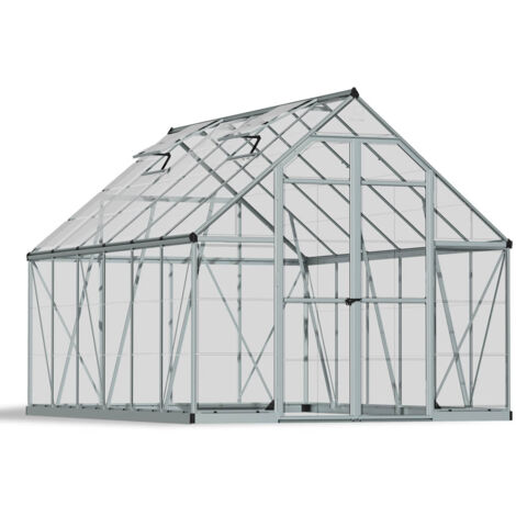 Palram - Canopia Aluminium Gewächshaus Panorama/Octave  Silber  366x243x231 cm