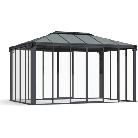 Palram - Canopia Aluminium Kaltwintergarten Ledro 4300  Anthrazit  430x296x275 cm