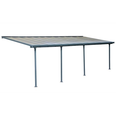 Palram - Canopia Aluminium Terrassenüberdachung Feria Anthrazit 295x971x305 cm