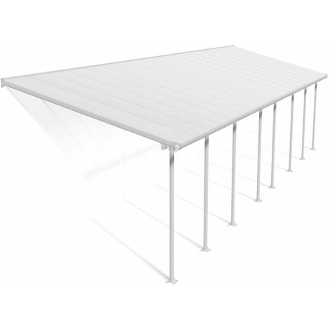 Palram - Canopia Aluminium Terrassenüberdachung Feria  Weiß  295x1035x305 cm