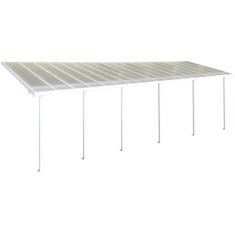 Palram - Canopia Aluminium Terrassenüberdachung Feria  Weiß  295x1092x305 cm