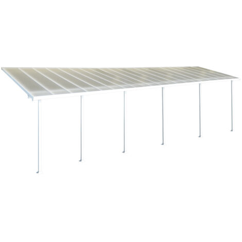 Palram - Canopia Aluminium Terrassenüberdachung Feria  Weiß  295x1220x305 cm