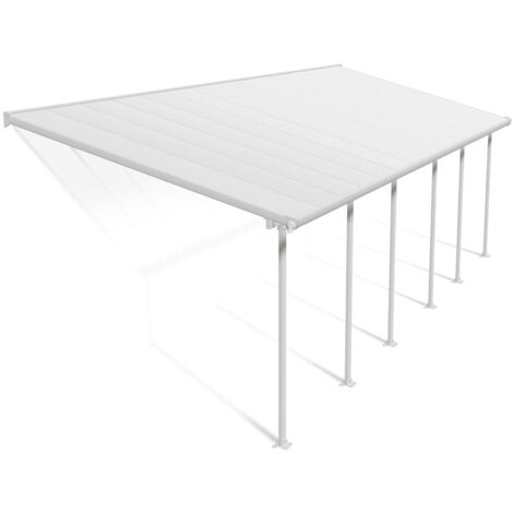 Palram - Canopia Aluminium Terrassenüberdachung Feria  Weiß  295x1276x305 cm