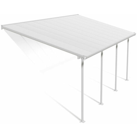 Palram - Canopia Aluminium Terrassenüberdachung Feria Weiß 295x610x305 cm