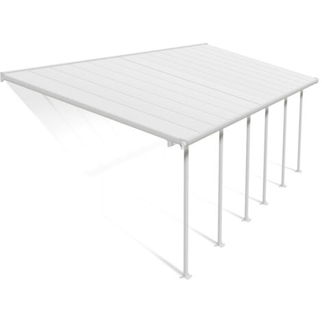 Palram - Canopia Aluminium Terrassenüberdachung Feria  Weiß  295x851x305 cm
