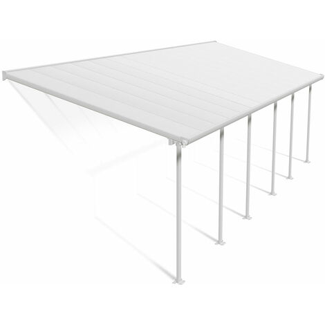 Palram - Canopia Aluminium Terrassenüberdachung Feria  Weiß  295x915x305 cm
