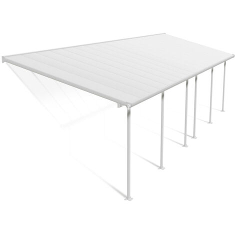 Palram - Canopia Aluminium Terrassenüberdachung Feria  Weiß  295x971x305 cm