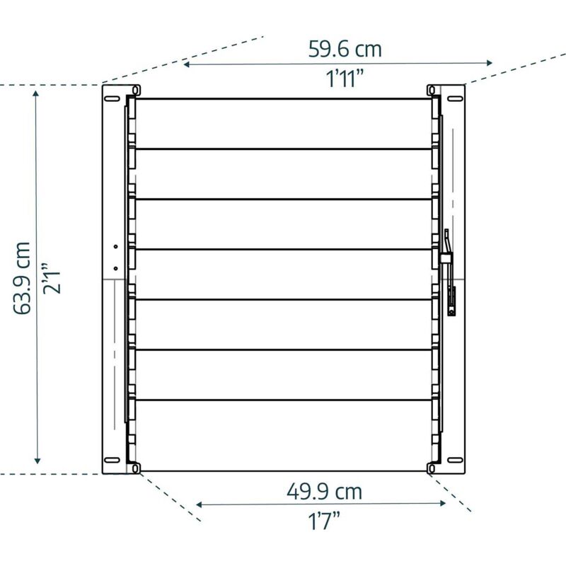 Palram-canopia - Lucarne latérale à lamelles pour serre de jardin