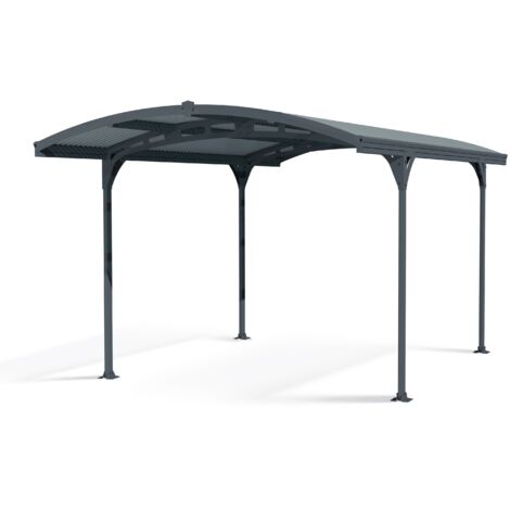 Palram-Canopia Metall Carport "Atlas 5000" mit Kuppeldach, 495 x 288 x 242,5 cm, anthrazit