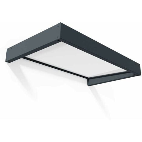 Palram - Canopia Metall Vordach Sophia Opal 1600 Anthrazit 160x95x17 cm