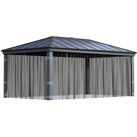 Palram - Canopia moustiquaire en polyester pour pavillon Dallas 6100  Gris