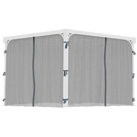 Palram - Canopia Moustiquaire en polyester pour pavillon Palermo  Anthracite