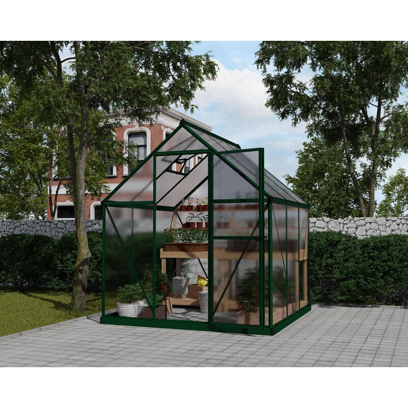 Palram - Canopia | Mythos Invernadero De Jardín Policarbonato Doble Capa 186X185X208 cm Verde