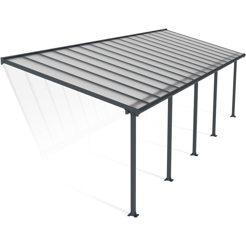 Canopia Olympia Marquesina Pérgola De Aluminio 3X9.8 m Gris