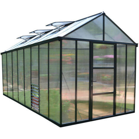 Palram - Canopia Serre aluminium Glory 48  Anthracite  483x244x268 cm