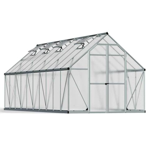 Palram - Canopia serre plastique Essence 8x20  argent  607x244x229 cm