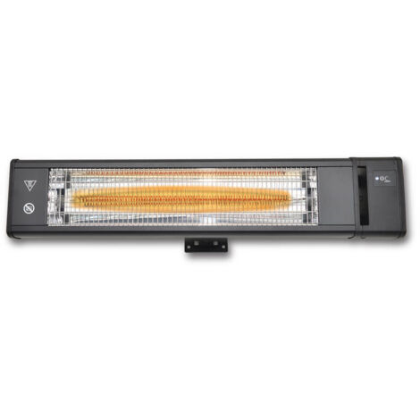 Palram – Chauffage infrarouge extérieur 1800W noir – Technologie fibre de carbone pour chaleur instantanée – Portée 3,5m – 705782
