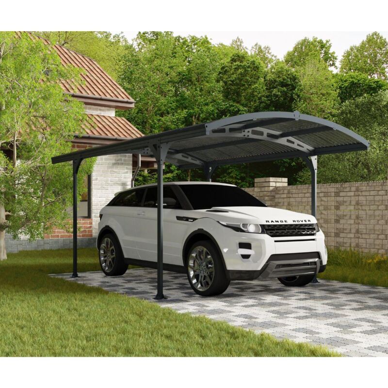 

Carport Atlas 5000 Cochera De Aluminio Gris 274x213cm - Canopia By Palram