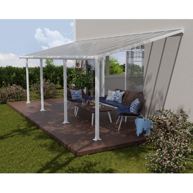 

Palram - Canopia Pergola Olympia Marquesina De Aluminio 739X294 Blanco - Blanco