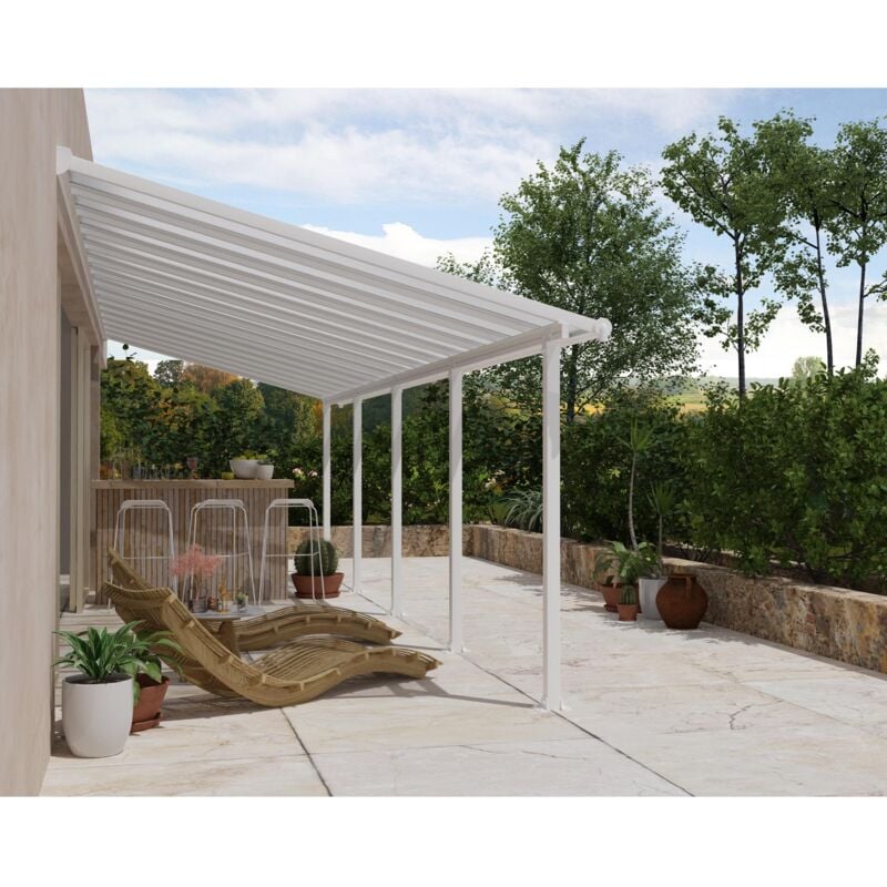 

Palram - Canopia Pergola Olympia Marquesina De Aluminio 924X294 Blanco - Blanco