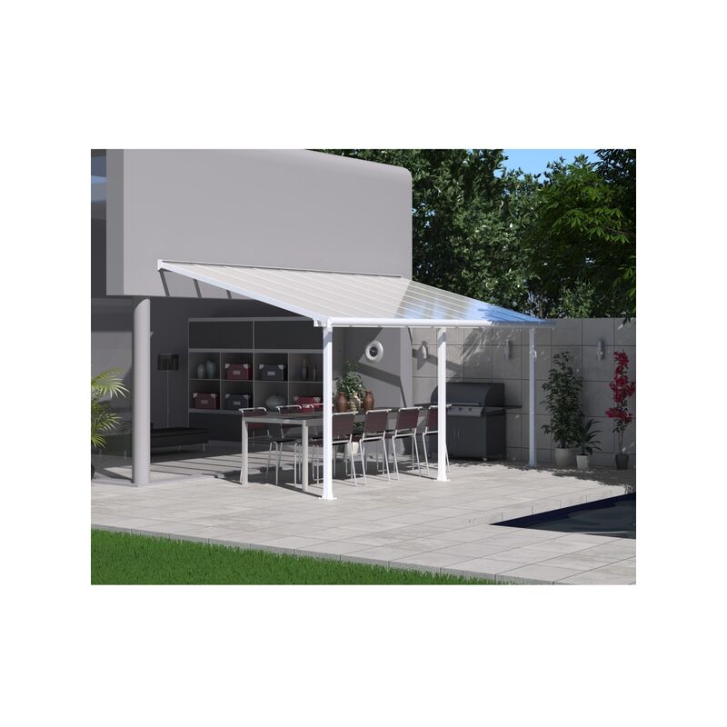 

Palram - Canopia Pergola Olympia Marquesina De Aluminio 546X294 Blanco - Blanco