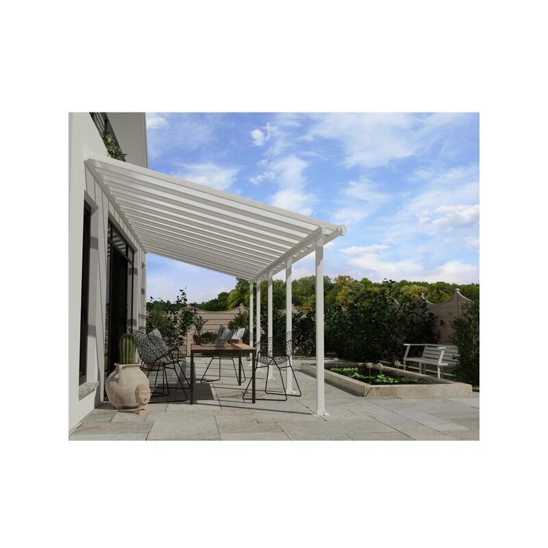 

Palram - Canopia Pergola Olympia Marquesina De Aluminio 860X294 Blanco - Blanco