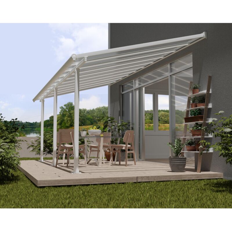 

Palram - Canopia Pergola Olympia Marquesina De Aluminio 619X294 Blanco - Blanco