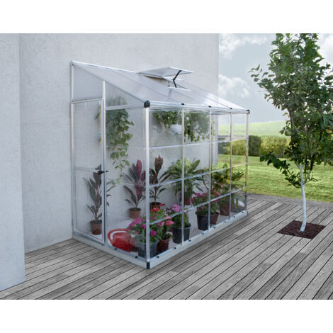 Palram – Serre de jardin polycarbonate 2,9m² – Dimensions extérieures 124,5 x 244 x 225 cm – Panneaux double paroi – 704052