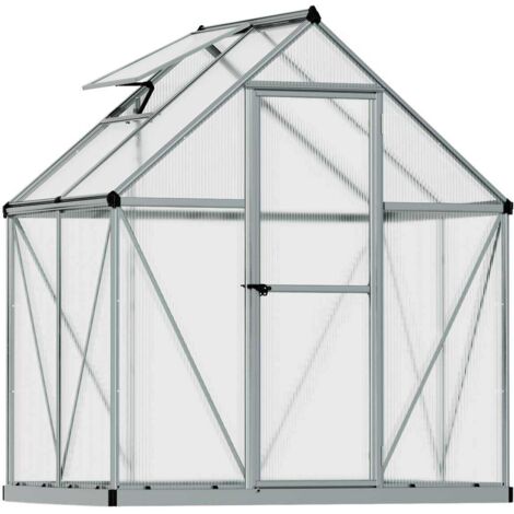 Palram – Serre de jardin polycarbonate 2,3m² – Panneaux double paroi 4mm – Cadre aluminium résistant – Base acier galvanisé – 701636